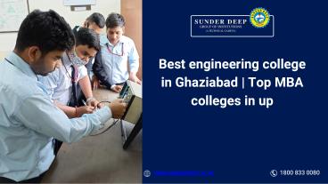 Best Engineering Colleges in Ghaziabad | Best MBA College in Ghaziabad | SDEC