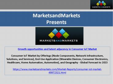 Growth opportunities and latent adjacency in Consumer IoT Market