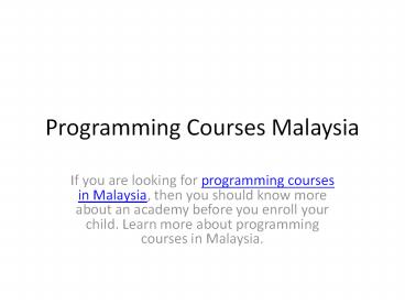 Programming Courses Malaysia (1)