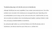 The file you specified cannot be opened quickbooks