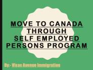 Move to Canada through Self Employed Persons Program