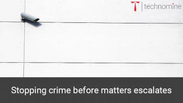 Stopping crime before matters escalates