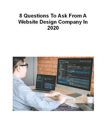 8 Questions To Ask From A Website Design Company In 2020 (1)