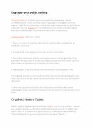 Cryptocurrency and its working