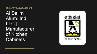 Al Salim Alum. Ind. LLC | Manufacturer of Kitchen Cabinets