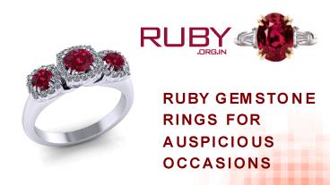 Ruby Gemstone Rings For Auspicious Occasions
