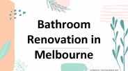Bathroom Renovation in Melbourne