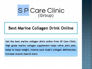 Best Marine Collagen Drink Online – SP Care Clinic