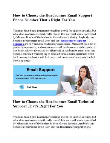 Roadrunner Email Support Phone Number