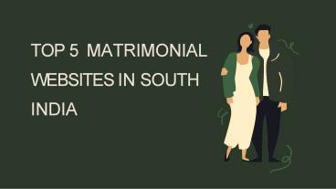 Top 5 matrimonial websites in South India