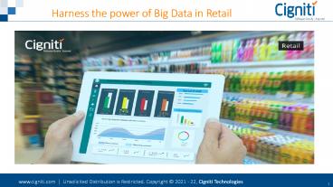 Harness the power of Big Data in Retail