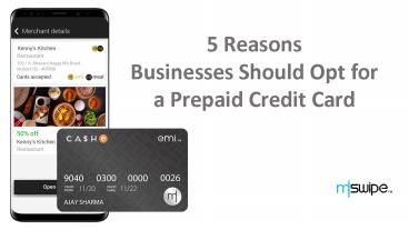 5 Reasons  Businesses Should Opt for a Prepaid Credit Card
