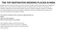 The Top Destination Wedding Places in India