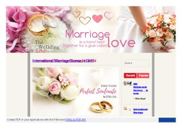 International Marriage Bureau in Delhi