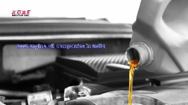 Euroliquids is The Best Engine Oil Companies in India