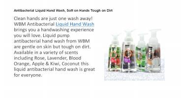 Antibacterial Liquid Hand Wash, Soft on Hands