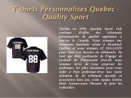 T-shirts Personnalises Quebec - Quality Sport