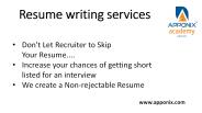 Apponix resume writing services