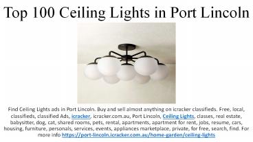 Top 100 Ceiling Lights in Port Lincoln