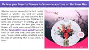 Deliver your Favorite Flowers to Someone you Love on the Same Day