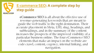E-commerce SEO: A complete step by step guide