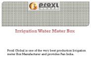 Manufacturer of Irrigation Water Meter Box