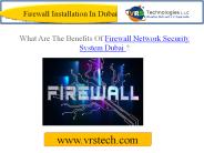 What are the Benefits of Firewall Network Security System Dubai?