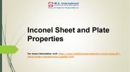 Inconel Sheet and Plate Properties