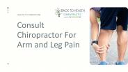 Consult Chiropractor For Arm and Leg Pain