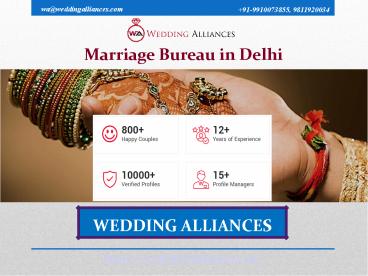 A Leading Marriage Bureau in Delhi