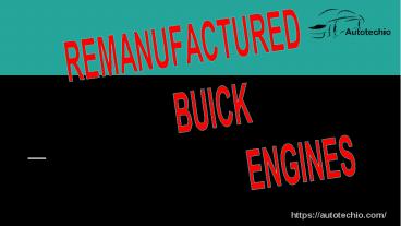 Rebuild Buick Engines