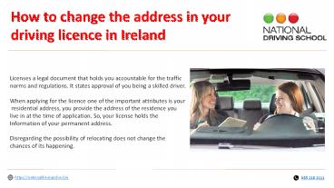 Change the address in your driving licence (1)