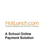 A School Online Payment Solution - HotLunch