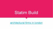 Architectural company London, Design and build services, structural engineers