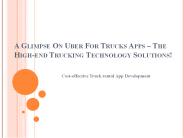 Uber for logistics apps for freight shipping