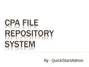 CPA File Repository Software System – QuickstartAdmin