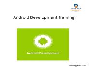 Android Development Training