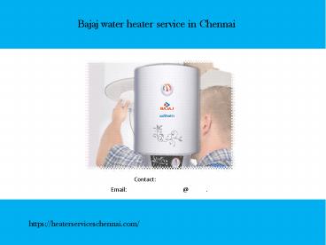 Bajaj water heater service in Chennai