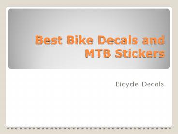 MTB Decals & Stickers | Buy Now at Bicycle Decals