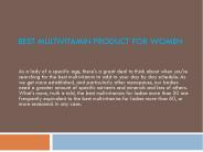 Best Multivitamin Product for Women