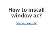 how to install window ac?