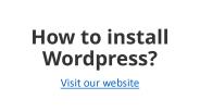 how to install wordpress?