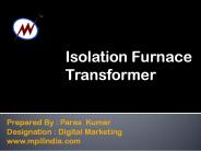 isolation Transformer manufacturer and supplier