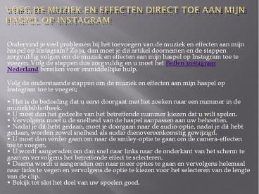 Bellen instagram Nederland