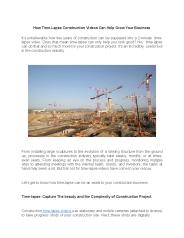 How Time-Lapse Construction Videos Can Help Grow Your Business