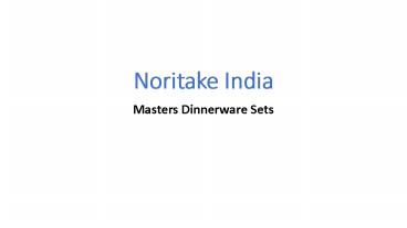 Luxury dinnerware - Noritake Masters Dinnerware