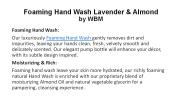 Foaming Hand Wash Lavender & Almond by WBM