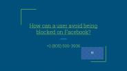 How a can prevent Facebook account from being blocked?