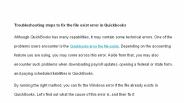 Quickbooks error the file exists.