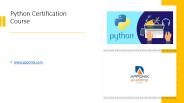 PYTHON CERTIFICATION COURSE